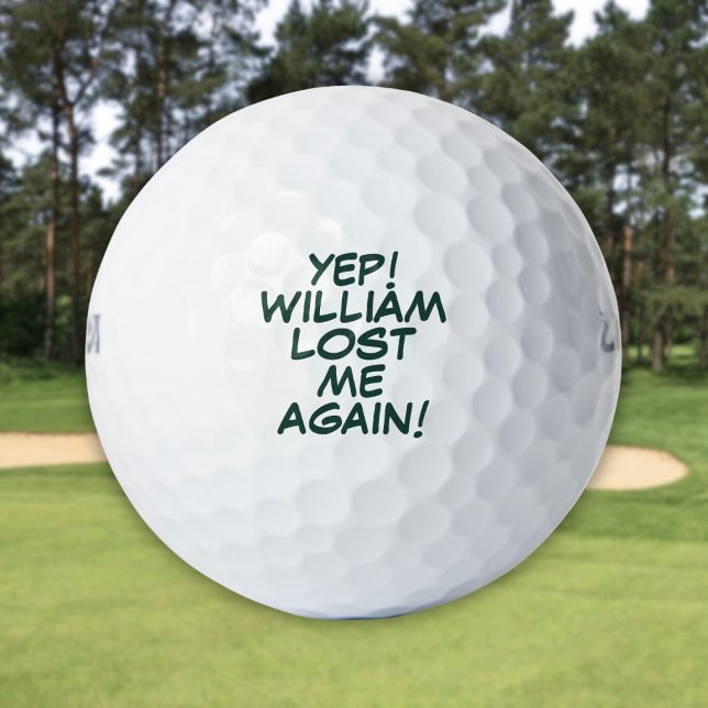 Personalized Name Fun Green Lost Message Golf Balls (Personalized Name Fun Green Lost Message Golf Balls)