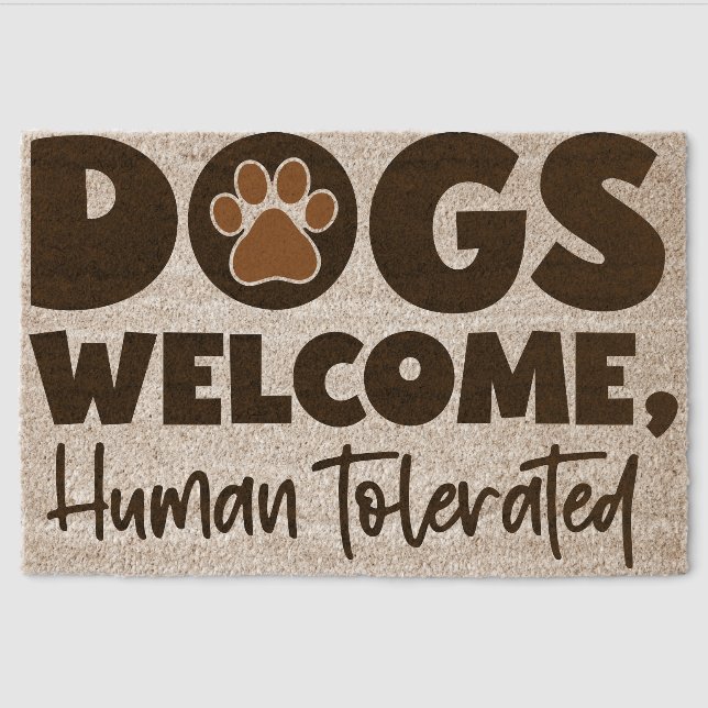 Personalized Name funny animal Dog Fiber Doormat (Front)