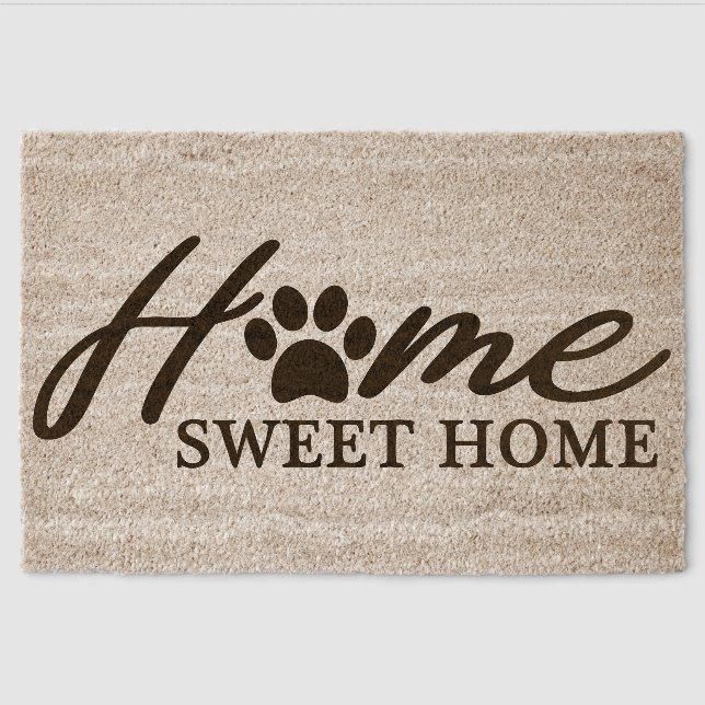 Personalized Name funny animal Dog Fiber Doormat (Front)