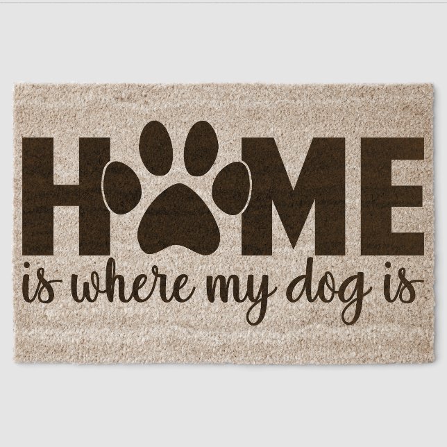 Personalized Name funny animal Dog Fiber Doormat (Front)