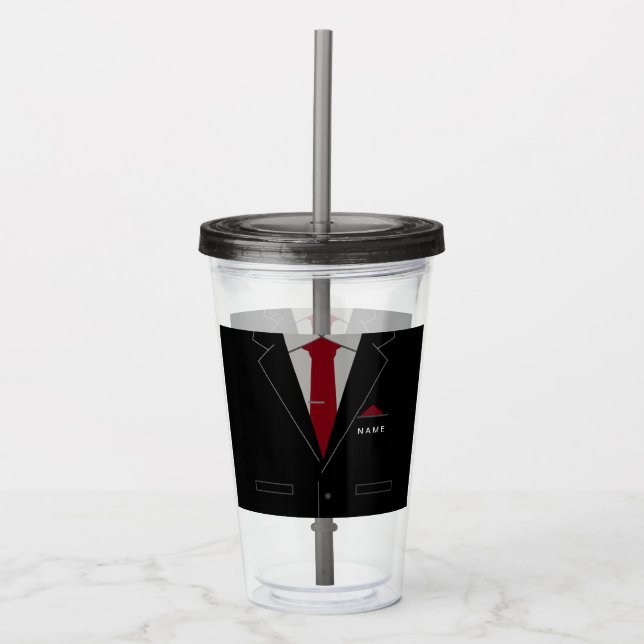 Personalized Name Funny Business Acrylic Tumbler (Front)