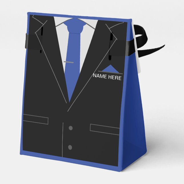 Personalized Name Funny Business Suit Tie Gift Box (Back Side)