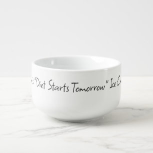 Personalized Name Funny Diet Humor Ice Cream  Soup Mug