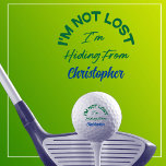 Personalized Name Funny Golf Balls<br><div class="desc">We have the funniest golf balls around and we're proud of it. We offer a variety of funny golf balls for a variety of occasions. Our golf balls are a fun classic joke and offer a fun way to find your lost balls. I'm Not Lost, I'm Hiding from with your...</div>