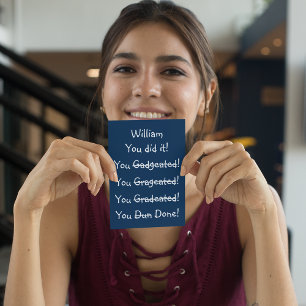 Personalized Name Funny Graduation Congratulations Card