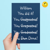 Personalized Name Funny Graduation Congratulations Card
