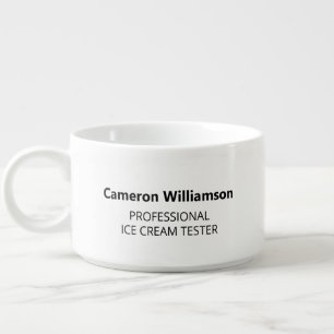 Personalized Name Funny Ice Cream Lovers Joke Bowl