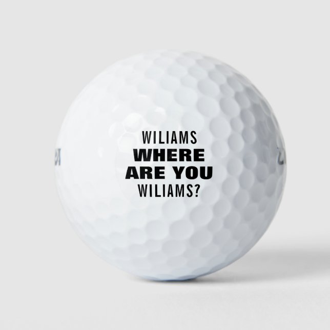 Personalized Name Funny Lost Golf Balls (Front)