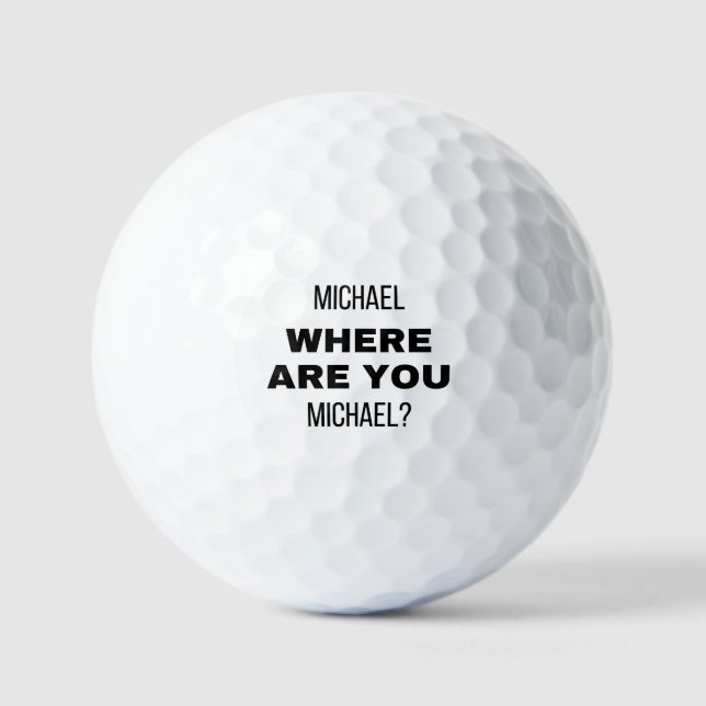 Personalized Name Funny Lost Golf Balls (Front)