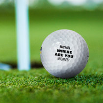 Personalized Name Funny Lost Golf Balls