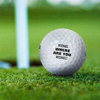 Personalized Name Funny Lost Golf Balls by special_stationery at Zazzle