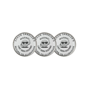 Personalized Name Funny Lost Golf Balls For Golfer Ball Marker