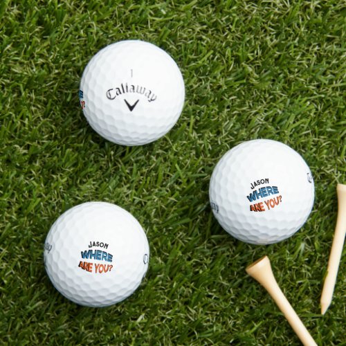 Personalized Name Funny Lost Golf Golf Balls