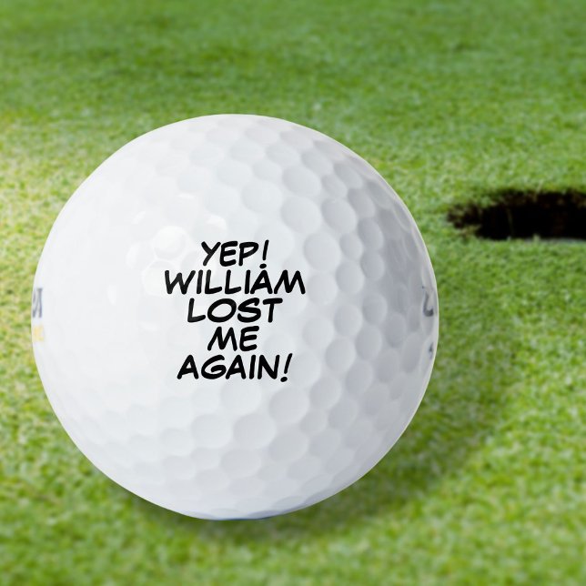 Personalized Name Funny Lost Message Golf Balls (Creator Uploaded)
