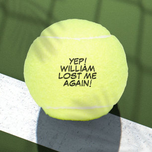 Personalized Name Funny Lost Message Tennis Balls