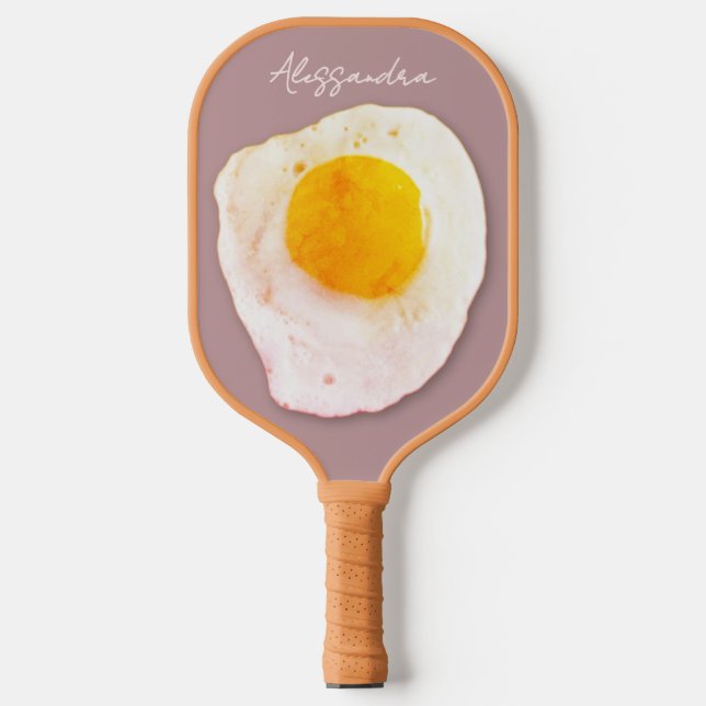 Personalized Name Funny Retro Brown Food Lover  Pickleball Paddle (Front)