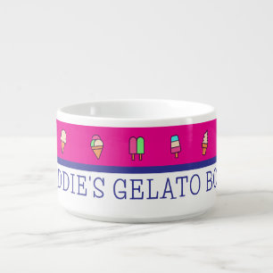 Personalized Name Gelato Bowl Choose Any Color