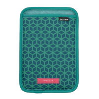 Personalized Name Geometric Pattern Teal iPad Mini Sleeve