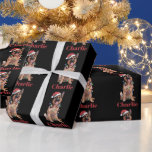 Personalized Name German Shepherd Christmas Dog Wrapping Paper<br><div class="desc">Personalized Name German Shepherd Christmas Dog</div>