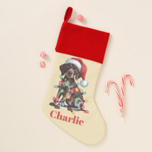 Personalized Name German Shorthaired Pointer Xmas Christmas Stocking