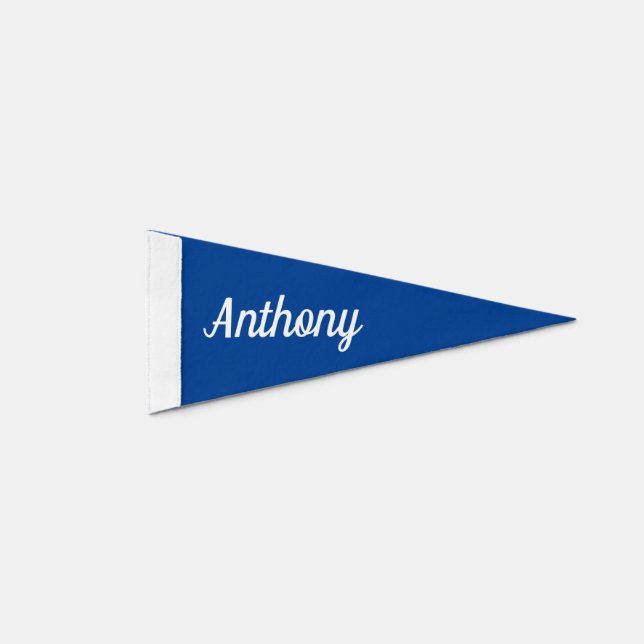 Personalized Name Gift Baby Shower Neutral Nursery Pennant Flag (Front)