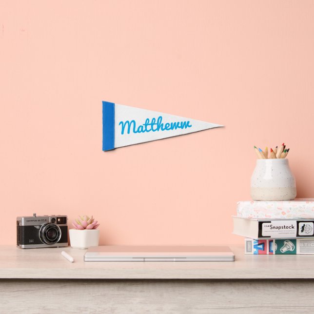 Personalized Name Gift Baby Shower Neutral Nursery Pennant Flag (Insitu 2)