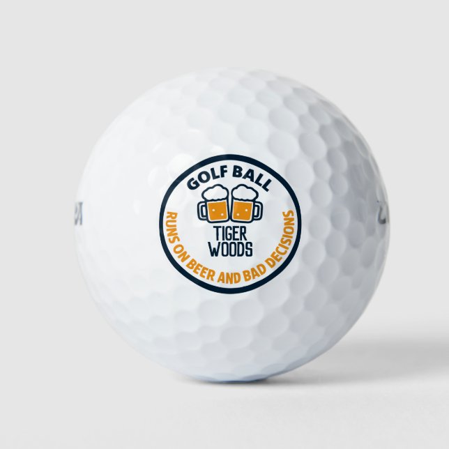 Personalized Name gift beer custom | Funny quot Golf Balls (Front)