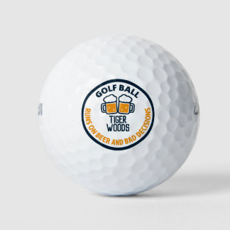 Personalized Name gift beer custom| Funny quote Golf Balls
