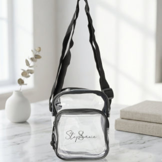 Personalized Name Gift Clear Crossbody Bag