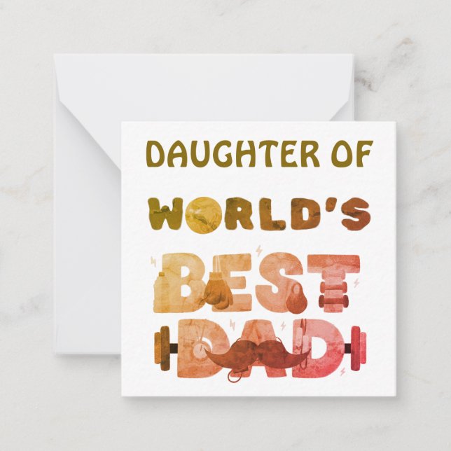 Personalized Name Gift for Son or Daughter Note Card (Front)