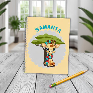 Personalized "Name" Giraffe Notebook