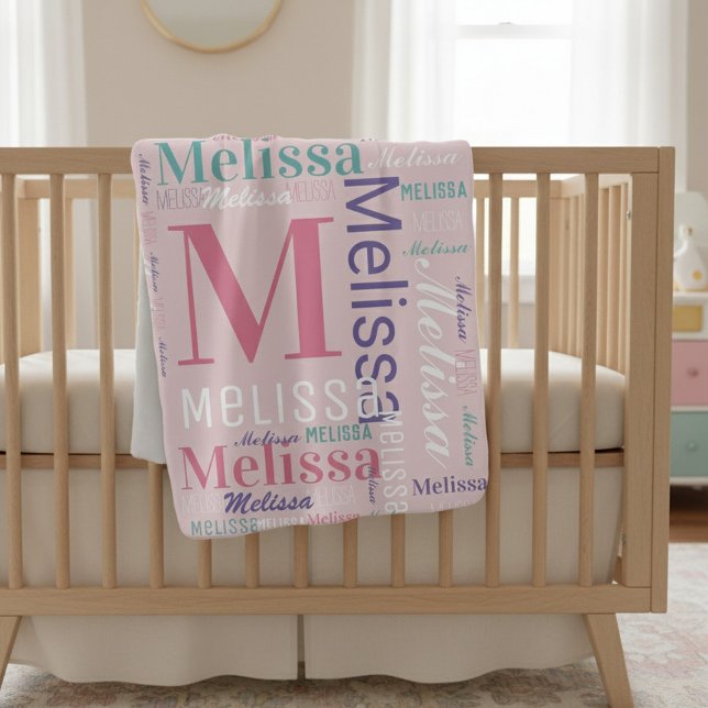Personalized Name Girls Baby Blanket (Creator Uploaded)