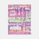 Personalized Name Girls Blanket at Zazzle