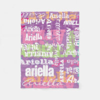 Personalized Name Girls Blanket