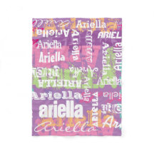Personalized Name Girls Blanket