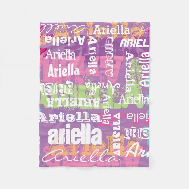 Personalized Name Girls Blanket (Front)