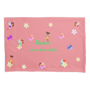 Personalized Name Girls Fairies Pillowcase