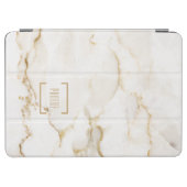 Personalized Name Gold Effect Marble iPad Air Cover (Horizontal)