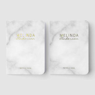 Personalized Name Gold Foil Pocket Notebook Set