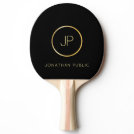Personalized Name Gold Monogram Modern Elegant Ping Pong Paddle Personalized Name Gold Monogram Modern Elegant Ping Pong Paddle