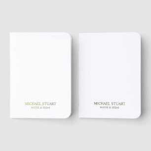 Personalized Name Gold Pocket Notebook Set