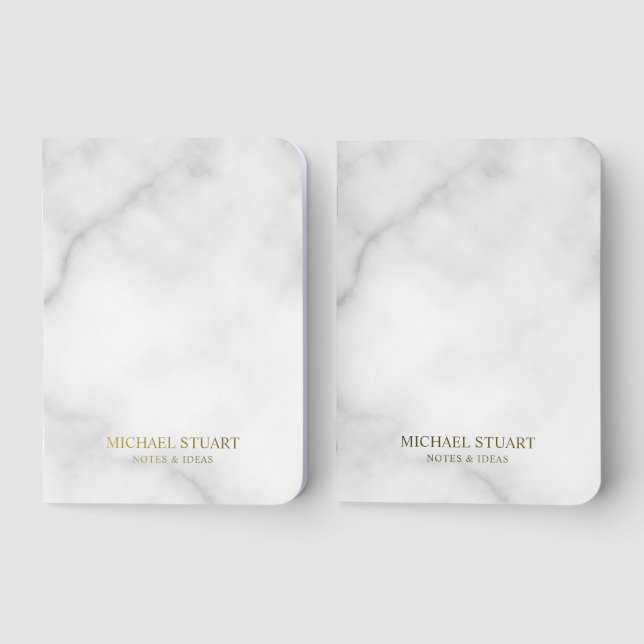 Personalized Name Gold Pocket Notebook Set (Front)