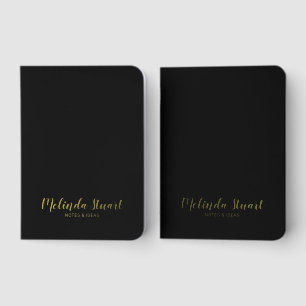 Personalized Name Gold Pocket Notebook Set