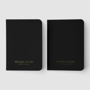 Personalized Name Gold Pocket Notebook Set