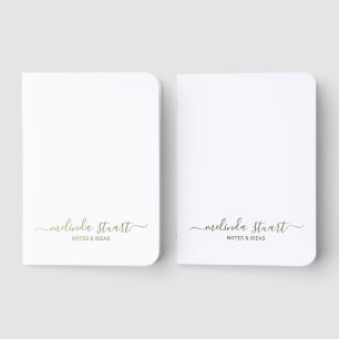 Personalized Name Gold Pocket Notebook Set