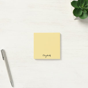 Personalized Name Gold Yellow Home Office Business Post-it Notes