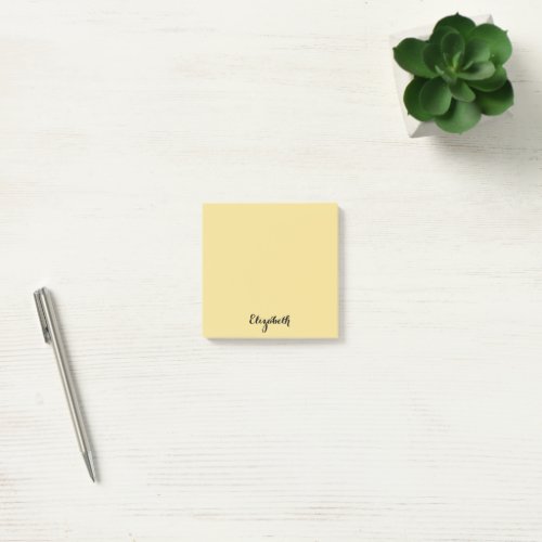 Personalized Name Gold Yellow Home Office Business Post_it Notes