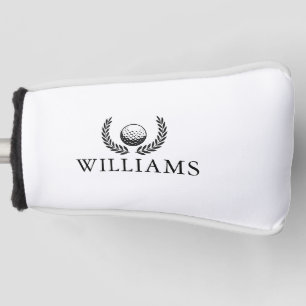Personalized Name Golf Ball And Wreath Head Cover