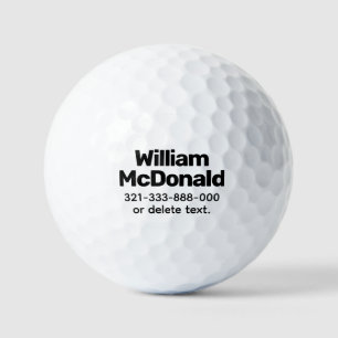 Personalized Name Golf Balls Template BOLD 23