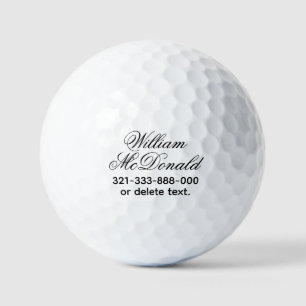 Personalized Name Golf Balls Template SCRIPT 12